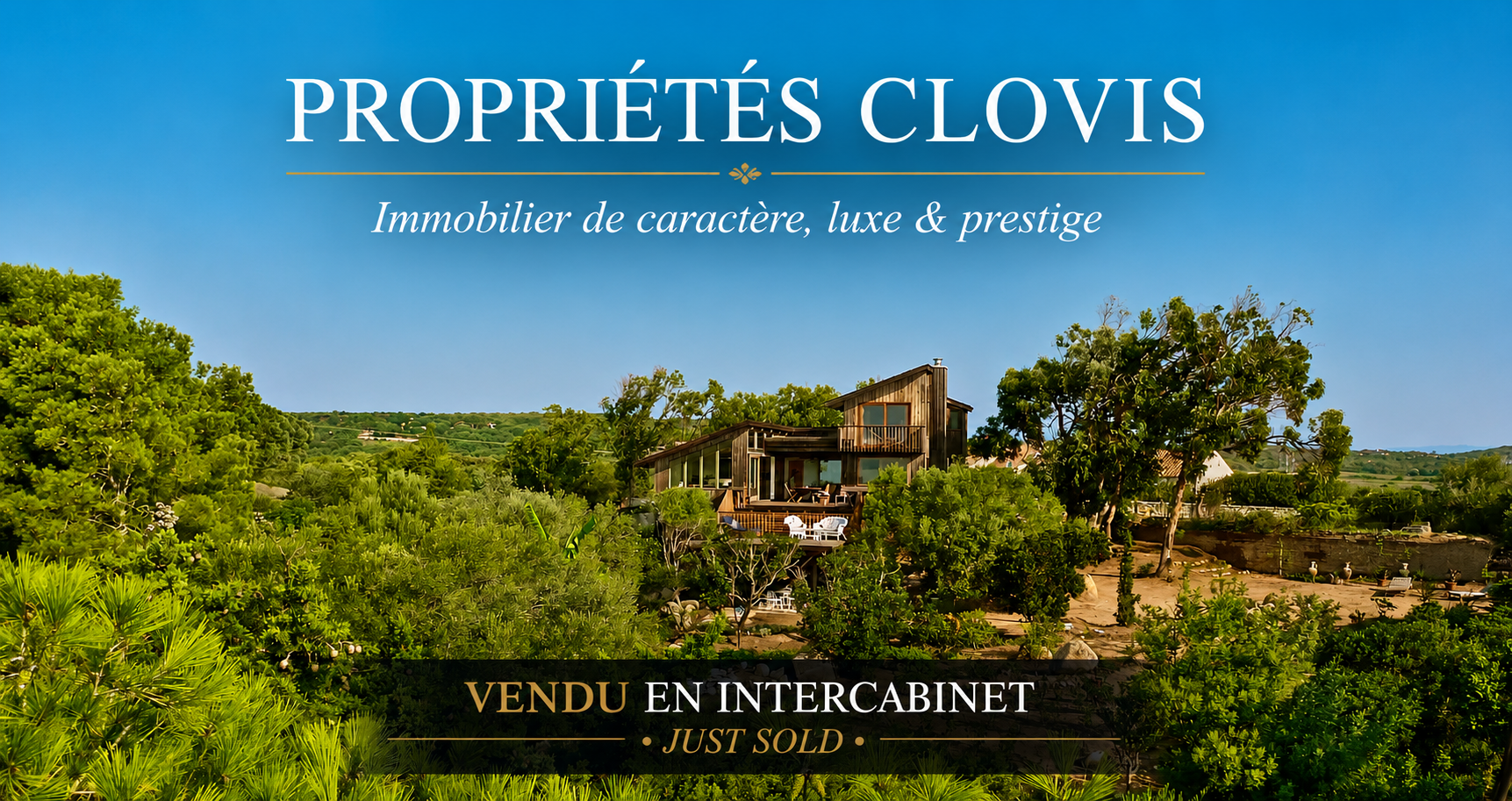 Villa vue mer vendue golf de sperone bonifacio en corse  propriétés clovis