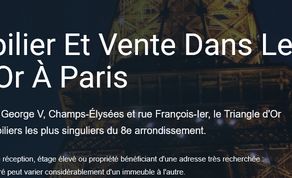 Prix immobilier dans le triangle dor à paris  prix au m² avenues recherchées estimation dappartement et conseils pour vendre dans ce secteur Propriétés clovis